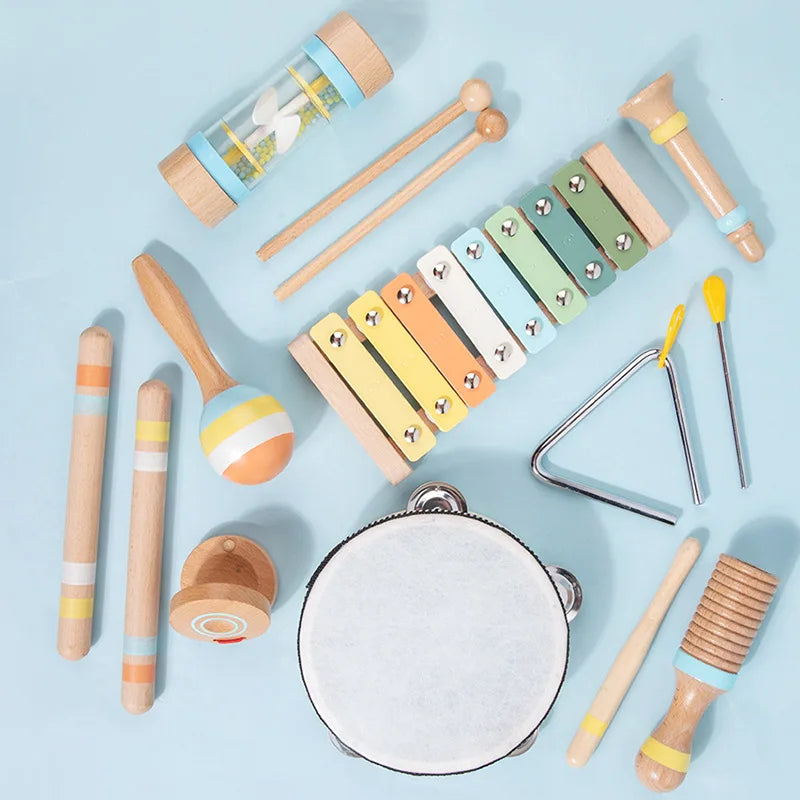 Baby Music Toys Montessori Wooden Toys Child Percussion Instruments  Early Educational Toys Birthday Gifts for Toddlers Girl Boy